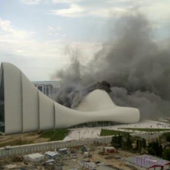 Пожар в Центре Гейдара Алиева потушен [Видео][Фото][Обновлено]