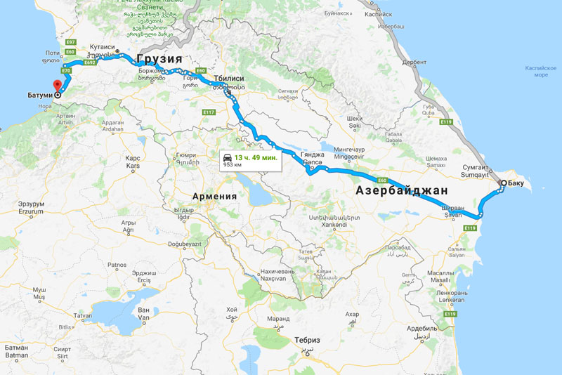 Скоростная дорога из Баку в Батуми будет достроена до 2021