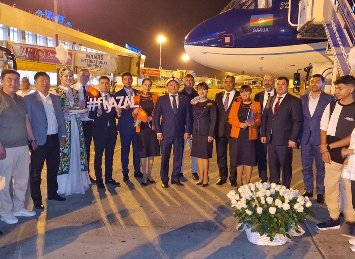 Выполнен первый рейс из Баку в Бишкек